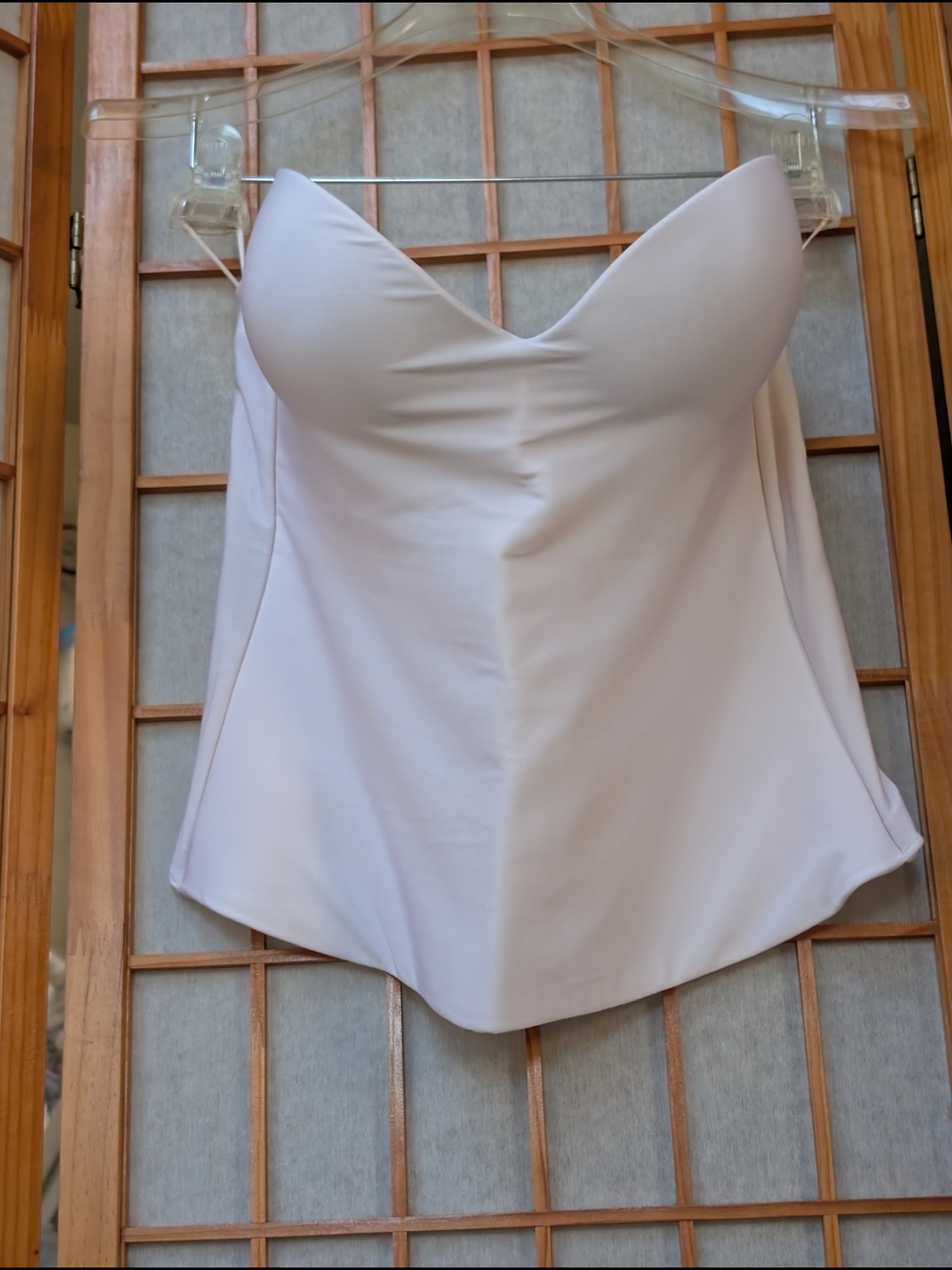 Ivory David's Bridal Corset bustier + #7643 - Womens sz 40D - Formal Garment Bra